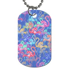 Flamingo Pattern Dog Tag (two Sides) by Valentinaart