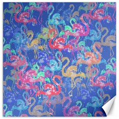 Flamingo Pattern Canvas 16  X 16   by Valentinaart