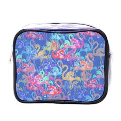 Flamingo Pattern Mini Toiletries Bags by Valentinaart