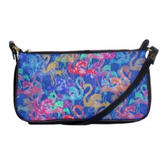 Flamingo Pattern Shoulder Clutch Bags by Valentinaart