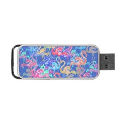 Flamingo Pattern Portable Usb Flash (two Sides) by Valentinaart