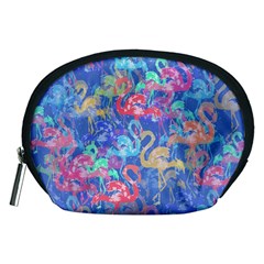 Flamingo Pattern Accessory Pouches (medium)  by Valentinaart