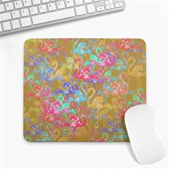 Flamingo Pattern Large Mousepads by Valentinaart