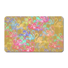 Flamingo Pattern Magnet (rectangular) by Valentinaart