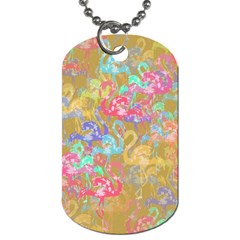 Flamingo Pattern Dog Tag (one Side) by Valentinaart