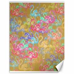 Flamingo Pattern Canvas 12  X 16   by Valentinaart