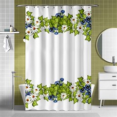 Birthday Card Flowers Daisies Ivy Shower Curtain 48  X 72  (small)  by Nexatart