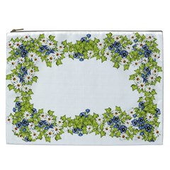 Birthday Card Flowers Daisies Ivy Cosmetic Bag (xxl)  by Nexatart