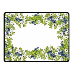 Birthday Card Flowers Daisies Ivy Double Sided Fleece Blanket (small)  by Nexatart