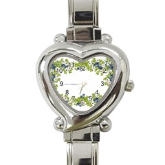 Birthday Card Flowers Daisies Ivy Heart Italian Charm Watch by Nexatart