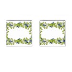 Birthday Card Flowers Daisies Ivy Cufflinks (Square) Front(Pair)