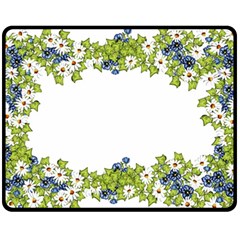 Birthday Card Flowers Daisies Ivy Fleece Blanket (medium)  by Nexatart