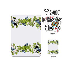 Birthday Card Flowers Daisies Ivy Playing Cards 54 (mini)  by Nexatart