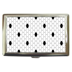 Black White Hexagon Dots Cigarette Money Cases by Mariart