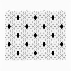 Black White Hexagon Dots Small Glasses Cloth