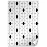 Black White Hexagon Dots Canvas 20  x 30   19.62 x28.9  Canvas - 1