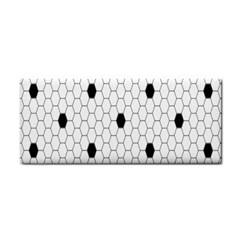 Black White Hexagon Dots Cosmetic Storage Cases by Mariart