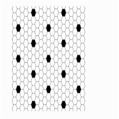 Black White Hexagon Dots Large Garden Flag (two Sides)