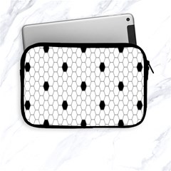 Black White Hexagon Dots Apple Ipad Mini Zipper Cases by Mariart