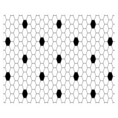 Black White Hexagon Dots Double Sided Flano Blanket (medium) 