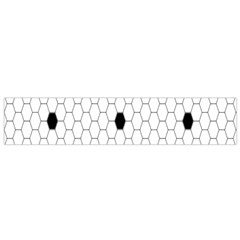 Black White Hexagon Dots Flano Scarf (small)