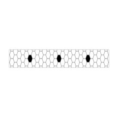 Black White Hexagon Dots Flano Scarf (mini) by Mariart