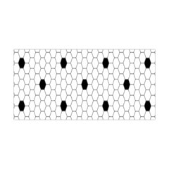 Black White Hexagon Dots Yoga Headband by Mariart