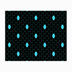 Blue Black Hexagon Dots Small Glasses Cloth (2-side)