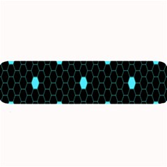 Blue Black Hexagon Dots Large Bar Mats by Mariart