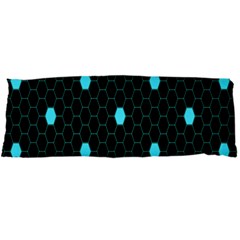 Blue Black Hexagon Dots Body Pillow Case Dakimakura (two Sides)