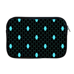 Blue Black Hexagon Dots Apple Macbook Pro 17  Zipper Case by Mariart