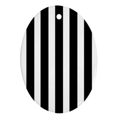 Black White Line Vertical Ornament (oval) by Mariart