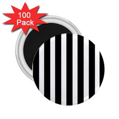 Black White Line Vertical 2 25  Magnets (100 Pack) 