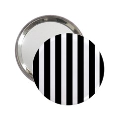 Black White Line Vertical 2 25  Handbag Mirrors