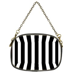 Black White Line Vertical Chain Purses (one Side)  by Mariart