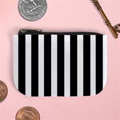 Black White Line Vertical Mini Coin Purses by Mariart