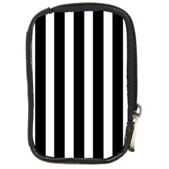 Black White Line Vertical Compact Camera Cases