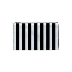 Black White Line Vertical Cosmetic Bag (small)  by Mariart