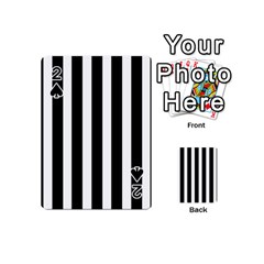 Black White Line Vertical Playing Cards 54 (mini) 