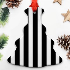 Black White Line Vertical Ornament (christmas Tree)  by Mariart