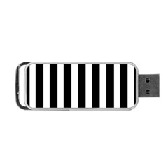 Black White Line Vertical Portable Usb Flash (one Side) by Mariart