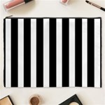 Black White Line Vertical Cosmetic Bag (XXXL)  Front