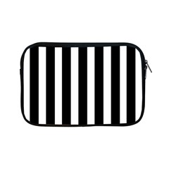 Black White Line Vertical Apple Ipad Mini Zipper Cases by Mariart