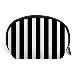 Black White Line Vertical Accessory Pouches (large)  by Mariart