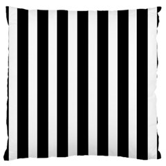 Black White Line Vertical Large Flano Cushion Case (one Side) by Mariart