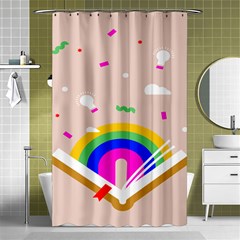 Books Rainboe Lamp Star Pink Shower Curtain 48  X 72  (small)  by Mariart