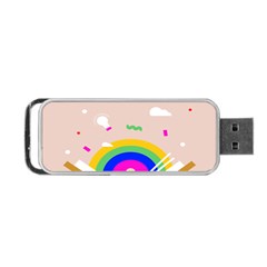 Books Rainboe Lamp Star Pink Portable Usb Flash (one Side) by Mariart