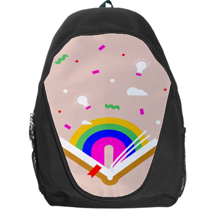 Books Rainboe Lamp Star Pink Backpack Bag