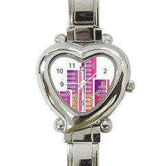 Building Heart Italian Charm Watch by Mariart