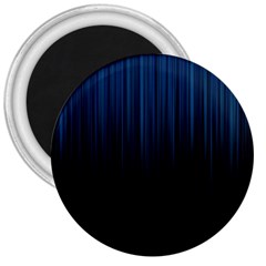 Black Blue Line Vertical Space Sky 3  Magnets